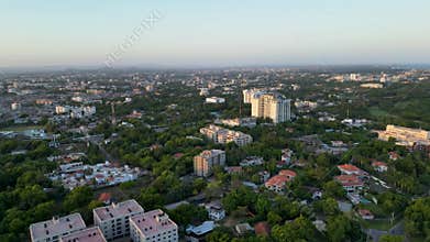 Top view of Mombasa Kenya. city view from above to Mombasa embankment