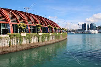 modern hall (aquarium) at sentosa island - singapore