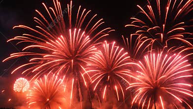 Fireworks in night sky