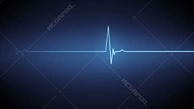 Blue heart monitor line