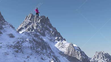 The person at mountain top