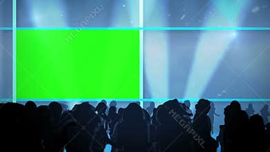 People dancing and chroma key spaces