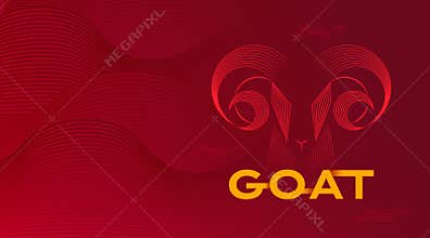 Chinese New Year 2027 Year of the Goat banner design