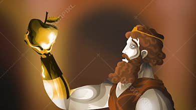 king midas turning everything into gold with his touch