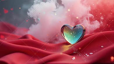 AI Heart gem on red