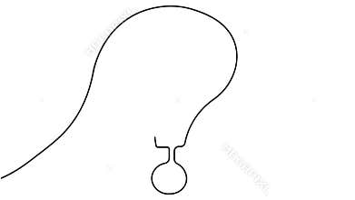 Question mark icon one line art animation video in smooth minimalist outline style