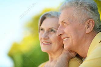Beautiful elderly couple