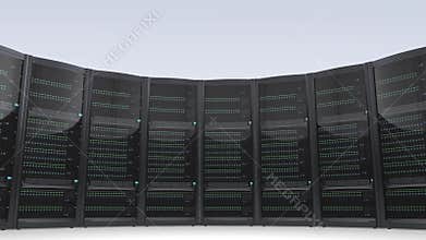 Looping animation of blade server system