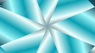 Abstract geometric starburst pattern in teal and silver colors, modern design