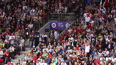 Wild Fans at Sporting Event