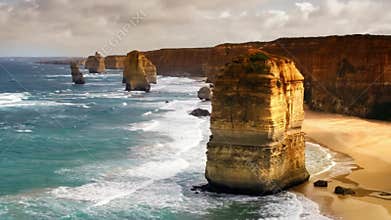 Twelve Apostles view in Australia