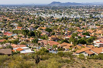 Panoramic view of Phoenix, Arizona, from Lookout Mountain Park