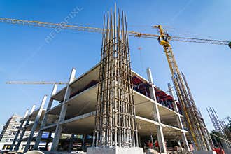 Cement prop in construct site