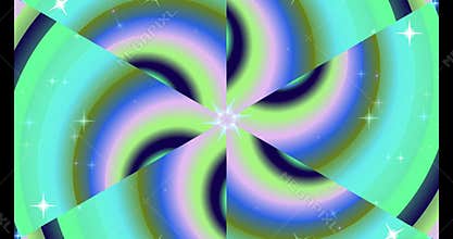 Vibrant Kaleidoscope Patterns with Bright Center