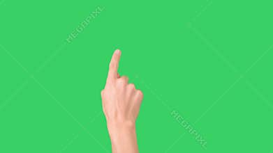 Young adult man hand flip and drag gestures for tablet pc or smartphone
