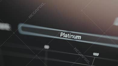 Platinum asset name above a chart