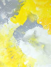 Grey and Yellow Abstract Art Painting
