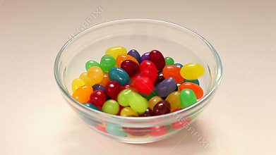 Jelly Beans Pouring into bowl