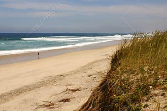 Beach on Atlantic Ocean Coast in near Furadouro, Portugal