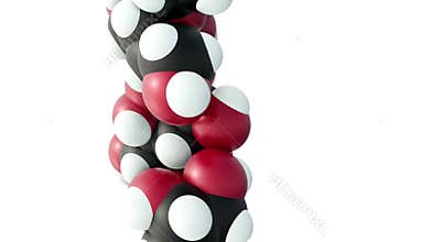 3D animated cellulose floating in white backgground