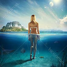 Woman in the water