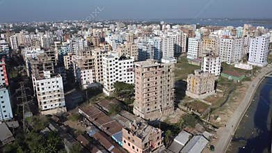 Skyline or cityscape of Chattogram City,Bangladesh.