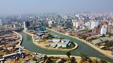 Skyline or cityscape of Chattogram City,Bangladesh.