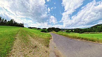 Time-lapse footage of fields and meadows in the Bavarian Forest near the town of Grafenau, Germany