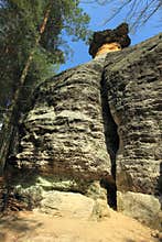 Rock structure Poklicky in Czech Republic