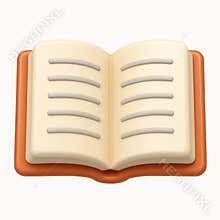 Open book icon with spread pages, representing knowledge and learning. Minimalist graphic design highlighting educational and