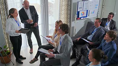 Lawyers and tax specialists discussing bonuses at office meeting