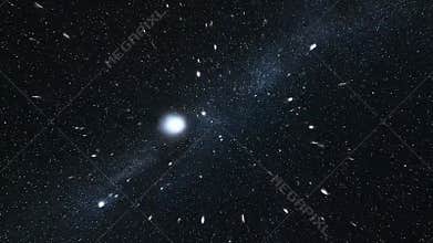Immersive Hyperspace Jump Through a Dazzling Starfield and Cosmic Nebulae Animation