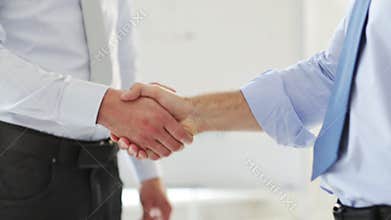 Two businessmen shaking their hands