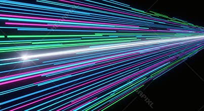 Abstract Light Trails - A Dynamic Display of Speed and Technology