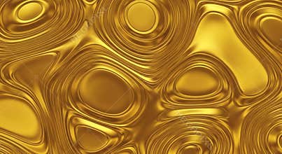 Abstract Golden Texture with Swirling Patterns and Metallic Shine