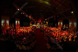 Crowded banquet room