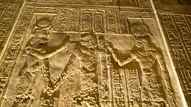 Explore Ancient Egyptian Hieroglyphics and Wall Drawings at Dendera Temple