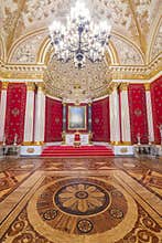 Opulent Small Throne Room in the Winter Palace, Hermitage Museum