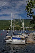 On the dock of the marinas of Lac Tremblant, Quebec