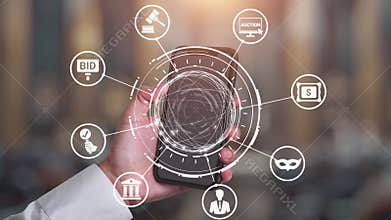 Online auction concept for digital bidding and sales Spire