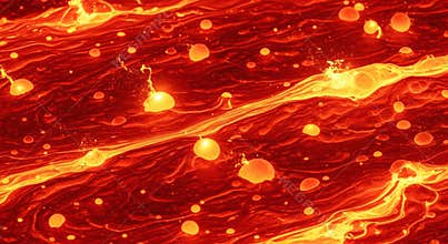 Dynamic Lava Flow - A Fiery Display of Molten Rock