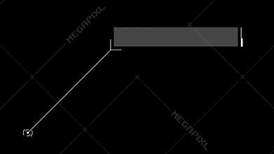 Glitch Modern Callout HUD Element With Digital Interface. Alpha