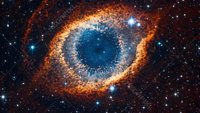 Cosmic Symphony: Vibrant Nebula in Deep Space