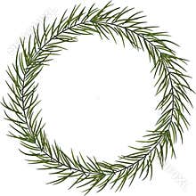 Christmas wreath. transparent, png. New Year\'s decor. Spruce wreath with decorations. Pine garland. Berries and tinsel