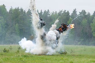 Explosion with smoke