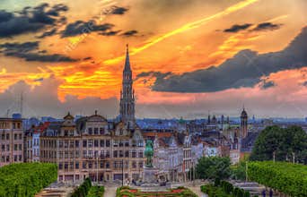 View of Brussels city center