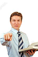 Young lawyer accusing