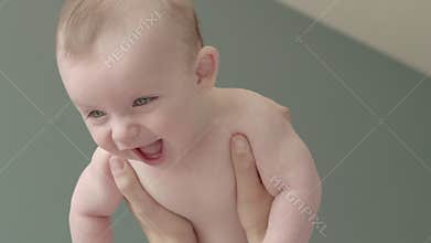 Baby boy in slow motion