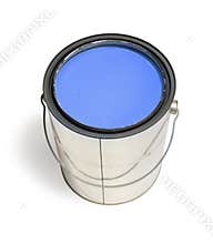 Blue Paint Can
