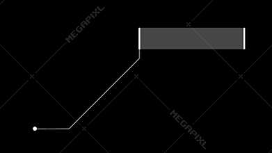 Glitch Modern Callout HUD Element With Digital Interface. Alpha
